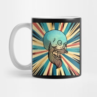 Vintage Hipster Skull Mug